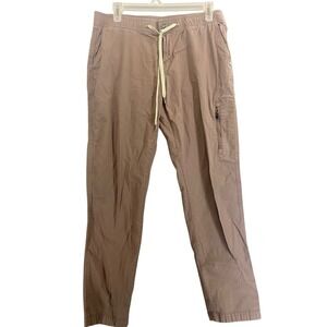 Vuori Ripstop Climber Pants Mens Medium Brown VW401 Elastic Waist Cargo Slim Fit